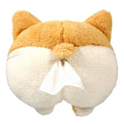 Tissue Box Cover Soft Adorable Corgi Butt Shaped Creative Storage Bag Hanging