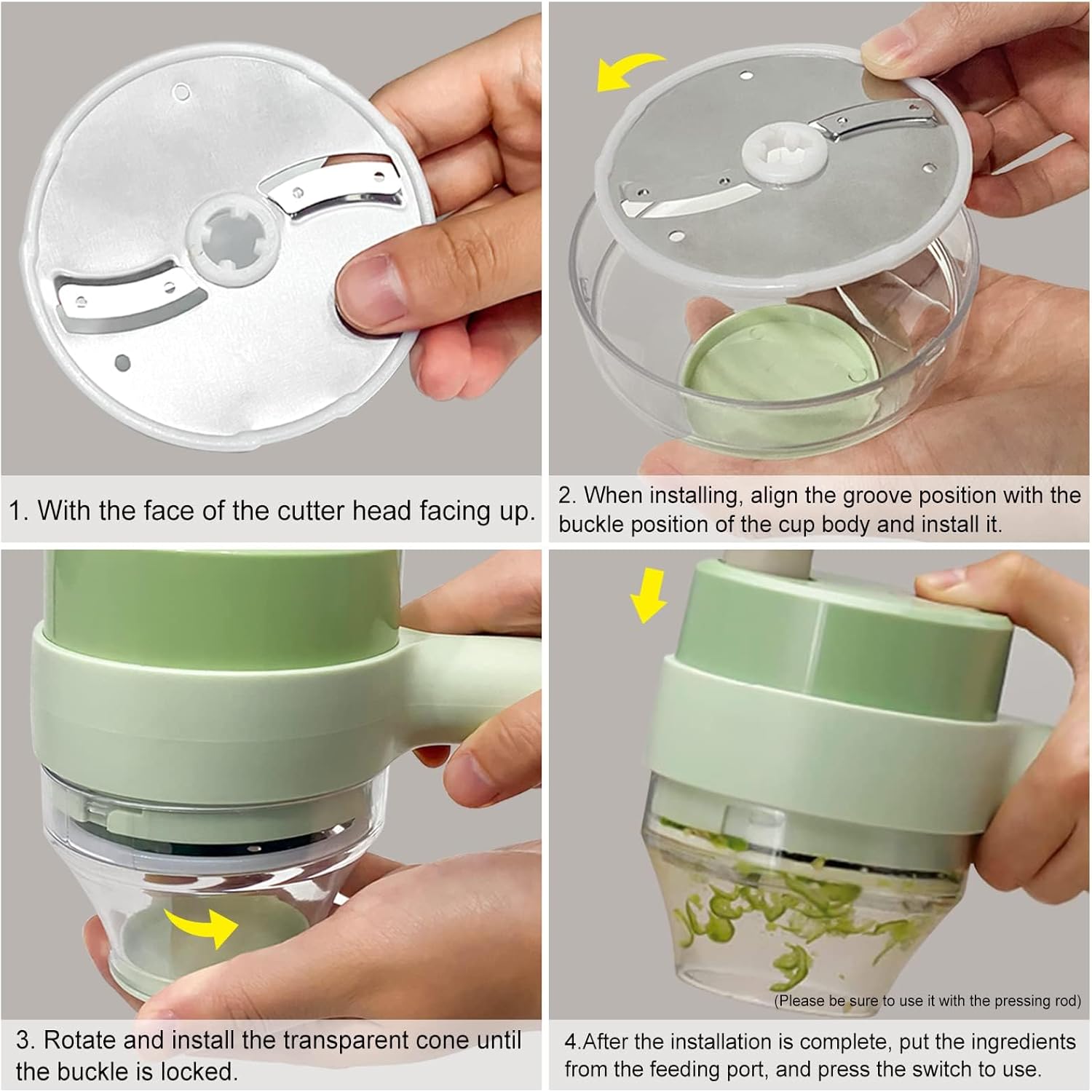 Wireless Mini Electric Chopper – USB Rechargeable Food Processor for Garlic, Onion, Vegetables & Nuts